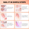 Aokitec Semi Cured Gel Nail Stickers with UV Nail Lamp