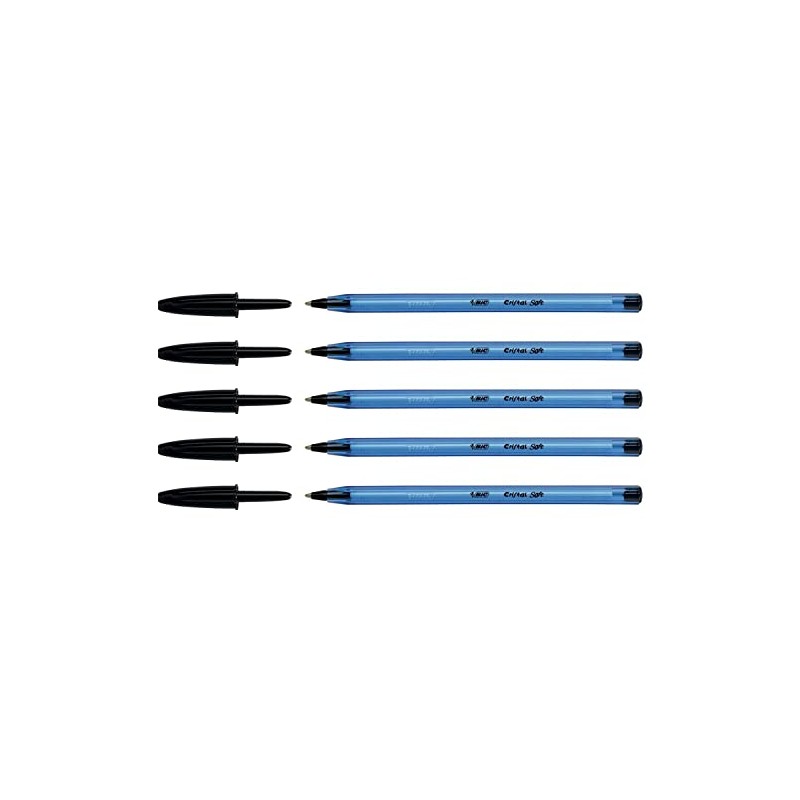 BIC Cristal Soft Ballpoint Pen Line Colour: Black Pack of