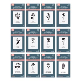 Spellbinders Florals Through The Year BetterPress Plates Bundle, Metal, ONE