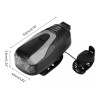 SPEAKER BIKE Lampara Claxon 140db Bicicleta Recargable 250lm 1200mah