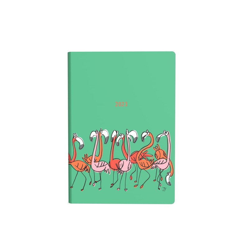 Collins Flourish A5 Week to View 2023 Diary - Flamingos