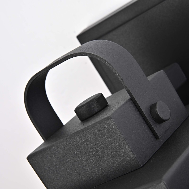 Chloe Lighting Brian Transitional 1 Light Textured Black Outdoor Wall