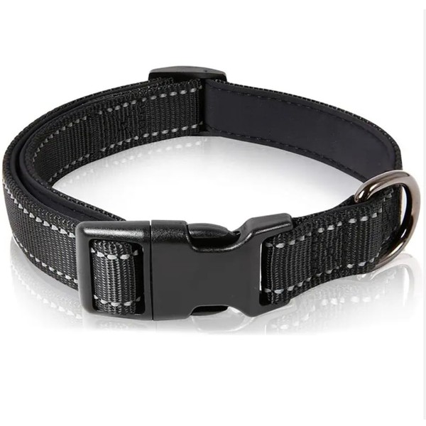 Reflective Dog Collar,Soft Neoprene Padded Breathable Nylon Pet Collar Adjustable