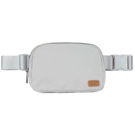 C.C Riñonera unisex con correa ajustable en la cintura, Gris,claro
