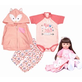 24 Inch Newborn Reborn Baby Doll Girl Clothes Accessories for 22-24 Inch Reborn Toddler Girl Dolls Clothes…