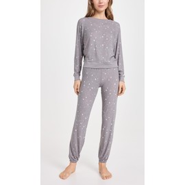 Honeydew Intimates Women's Star Seeker Brushed Jersey Lounge Set, Castle Rock Stars, Grey, Print, S