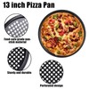 ASelected 3Pcs Pizza Pan, 33Cm,12.9 Inches Non Stick Dishwasher Safe