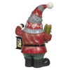 27-inch Holiday Gnome Greeter with LED Lit Lantern with Timer