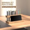 Elegant Solid Wood Pen Holder with Phone Compartment