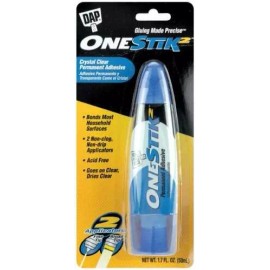 DAP 1 sealed piece Dap 01323 one stik'2; 1.7oz, permanent clear  [PRICE is per TUBE]