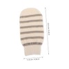 Healvian 3pcs Exfoliating Bath Mitts Dual-sided Scrubbing Gloves for Gentle