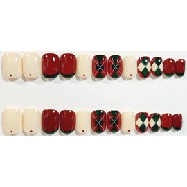 Preppy Girl Glossy Extra Short Square Press On Nails - 24 Pieces - Artificial Nails - Back to School Nails