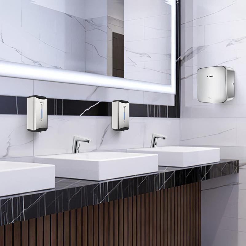 Automatic 1100ml Soap Dispenser Commercial Wall Mounted Stainless Steel Finish