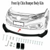 DTOUCH For 2013-2021 Acura ILX Gloss Black Front Bumper Lip