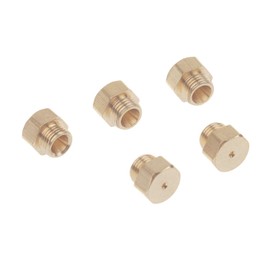 Timsec 10Packs Brass Jet Nozzles, DIY Burner Parts with M5 x 0.5mm Thread and 0.68mm Nozzle Hole, Range, Stove, Oven Conversion Kit for Propane LPG Natural Gas Pipe Water Heater
