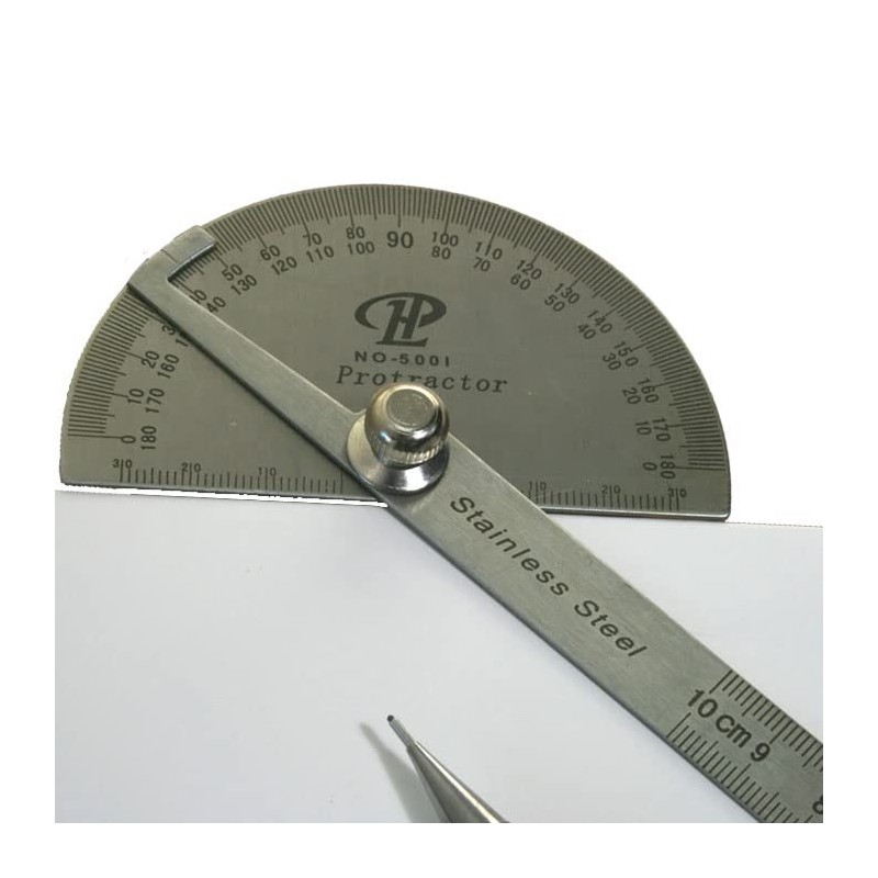Stainless Steel 0-180 Protractor Angle Finder Arm Measuring Gauge Ruler