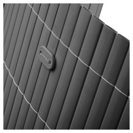 NOOR Privacy Screen Mounting Kit PVC Weatherproof Anthracite Pack of 26 Mounting Clips for Privacy Screens, Garden Fences and Wind Protection for Balconies