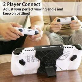 Full Bracket Attachment Bundle for ASUS ROG Ally, Mount Dockable Stand, Adustable Kickstand, Magetic holder adapter MagSafe Compatable by Breed Gaming, Black