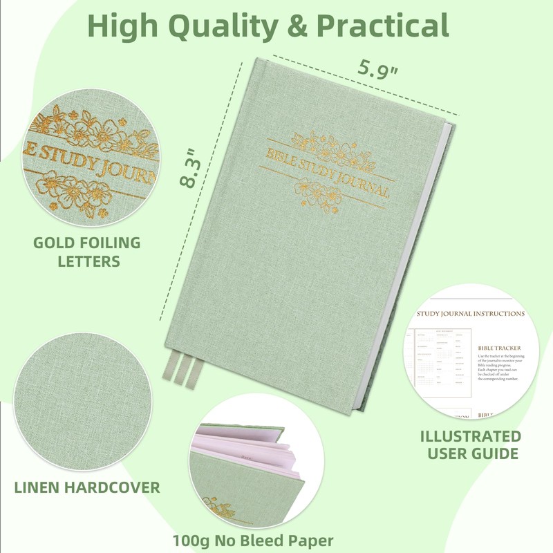 XKDOUS Bible Study Journal Church Notes Journal, Study Supplies Bible
