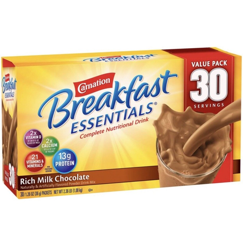 Carnation Breakfast Essentials Nutritional Drink Mix, Chocolate (30 ct.)