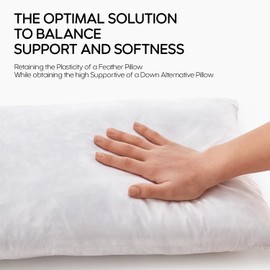 Swandream Feather Throw Pillow Inserts Set of 2, Soft Fluffy Square 18 x 18 Inches Decorative Pillow Insert, Feather and Down Filled Euro Pillows