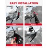 Amazicha Motorcycle Hand Guards, Large Coffin Cut Handguards Compatible for