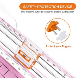 Evteck Paper Cutter 12 Inch Paper Trimmer Slider Crafting Scrapbooking Supplies for A4 Vinyl Photo Cardstock with Security Blade and Foldable Ruler