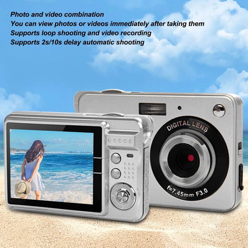 48MP 4K Digital Camera, 8x Zoom Autofocus Anti Shake Compact