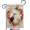 Breeze Decor Birds Wreath Garden Flag Set with Stand Animals
