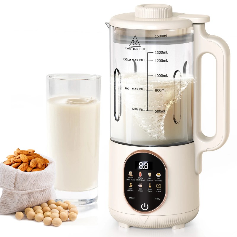 Flelano Automatic Nut Milk Maker, Homemade Soybean Milk Machine, Keep