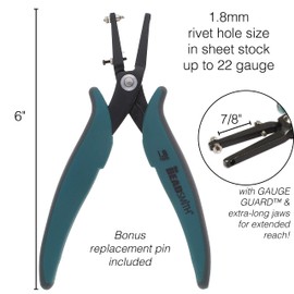 Beadsmith Metal Hole Punch Pliers W/Guage Guard-1.8 mm (.0714-inch)