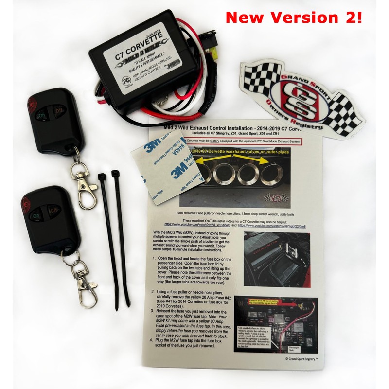 2014-2019 C7 Corvette Exhaust Remote Control – New Mild 2