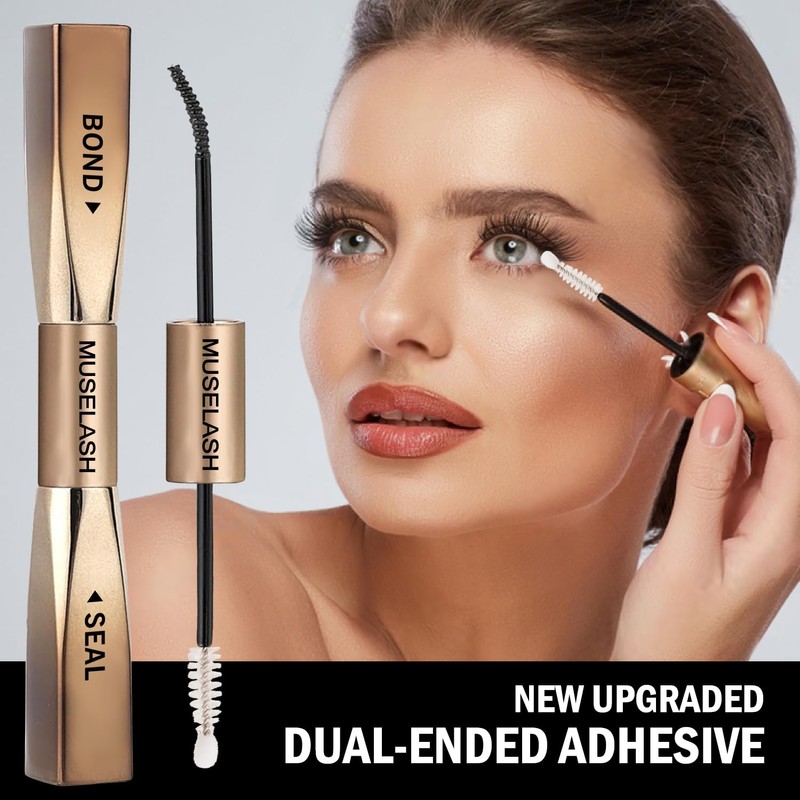 MUSELASH Lash Bond and Seal Lash Clusters Eyelash Extensions Long