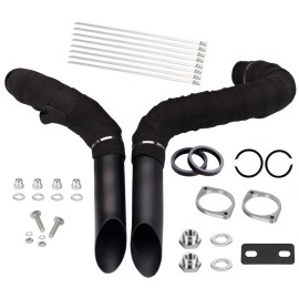 Unbranded 2" O.D LAF Pipes Exhaust For Harley Sportster Softail Dyna 84-23 Black