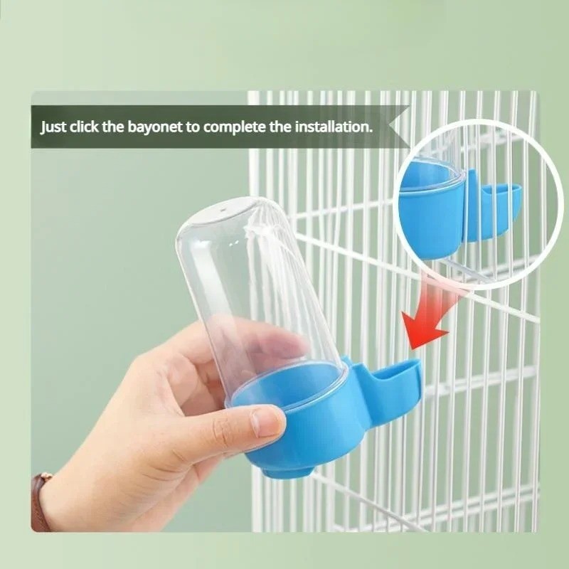 OKONOS Hanging Bird Water Dispenser Cage Feeder for Parrots Parakeets