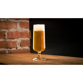 Rastal Perl Goblet Pilsner Beer Glasses - for Drinking Lager, Pilsner, & Seltzer, German Made, 13 ounce, Set of 6 Pack