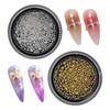 WENJLYJ Chrome Nail Powder,Holographic Highly Pigmented Chrome Powder,Metallic Glitter Nail