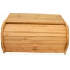 RoyalHouse Natural Bamboo Roll Top Bread Box Kitchen for Countertop