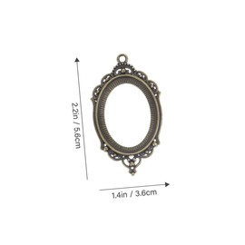 LALAFINA 6Pcs Alloy Pendant Trays for Jewelry Making DIY Blank Bezels with Lace Design for Custom Pendants Necklaces Keychains Jewelry Supplies