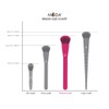 MODA Metallics Stippler Makeup Brush – Duo-Fiber Face Brush for