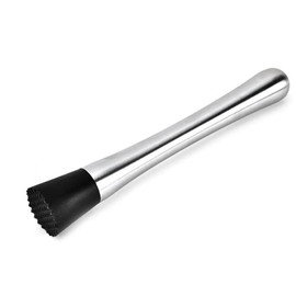 KDDOM 1 Piece Stainless Steel Muddler Mallet for Crushing Ice with Grooved Head For Making Mojito Mix And Other Drinks