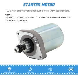 Kawasaki Starter FR691V FR730V FH491V FS481V FS541V FS600V FS604V 21163-0711, 21163-0714, 21163-0727, 21163-0743, 21163-0749, 21163-7024, 21163-7034, 21163-7035, FR691V-AS04, SAB0172, 41021086