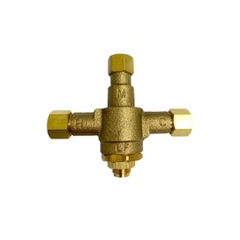 H.C. BT-T39LF-38 Under Counter Thermostatic Mixing Valve, 3/8 inches, Brass