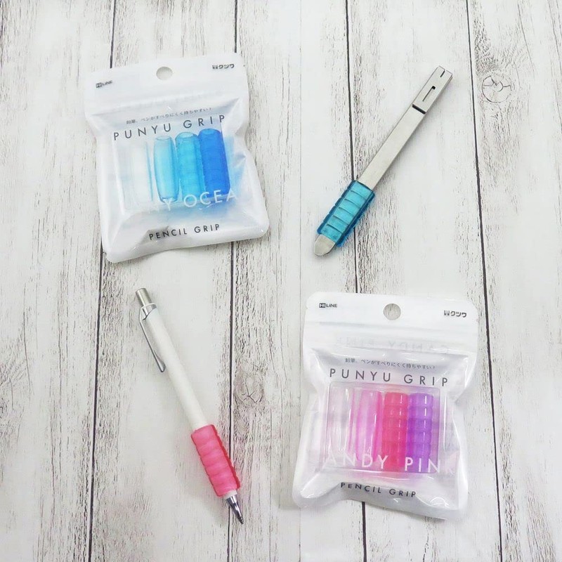 Kutsuwa HiLiNE Punu Grip Pencil Grip, Candy, Pack of 4