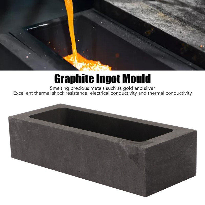 Ingot Mold Graphite Casting Bar Mould 105x35x20MM Internal 125x50x30MM External