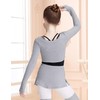 Avrigirl Knitted Crop Grey Ballet Sweater for Girls, Dance Skirts
