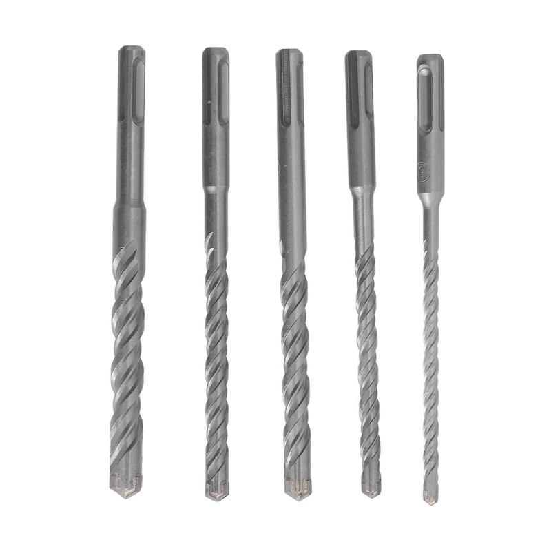 5PCS Masonry Drill Bit Set 40cr Cemented Carbide 160mm Drill