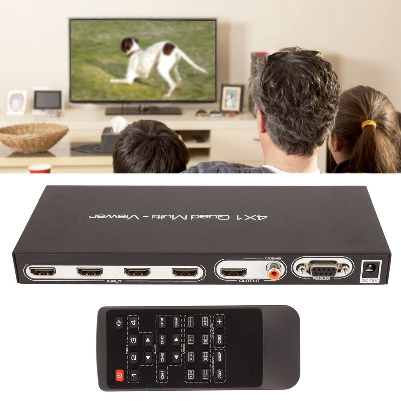 HD Multimedia Interface 4x1 Quad Multi Viewer 4 in 1