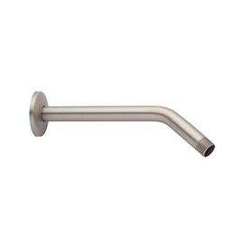 Naiture 10" Brass Standard Straight Rod Extension Shower Arm with Flange, Extender Tube Shower Head, Great for Rainfall Shower head, Brushed Nickel Finish