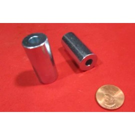 Basic Zinc Plate Steel Spacer, NO.1/4" Screw, 5/8" OD x .252" ID x 1 3/8" Length, 4 pc